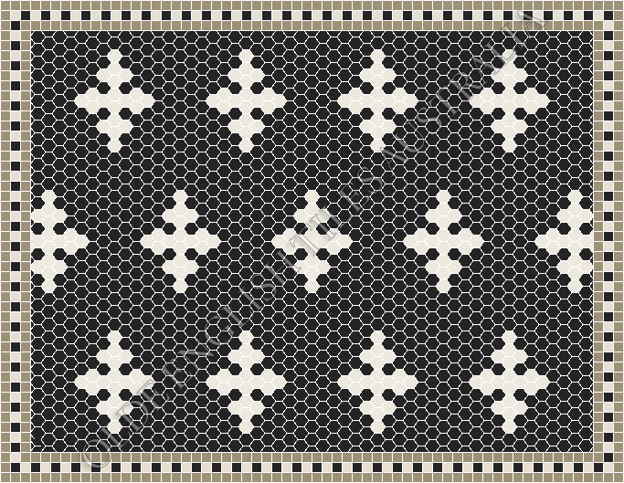  - Motif 25 Black with White