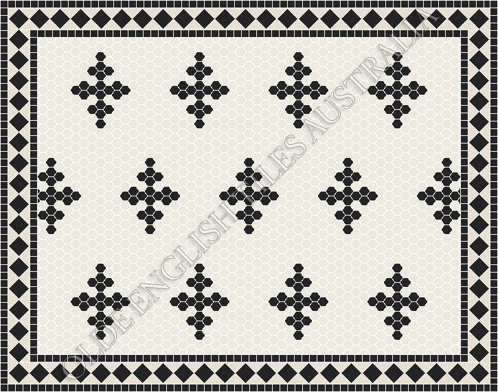  - Motif 25 White with Black