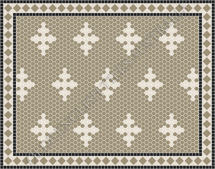  - Motif 25 Light Grey with White