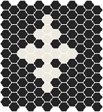  - Motif 25 Black with White
