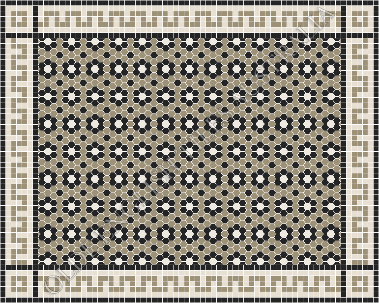  - Palasade 25 Light Grey with Black and White Pattern
