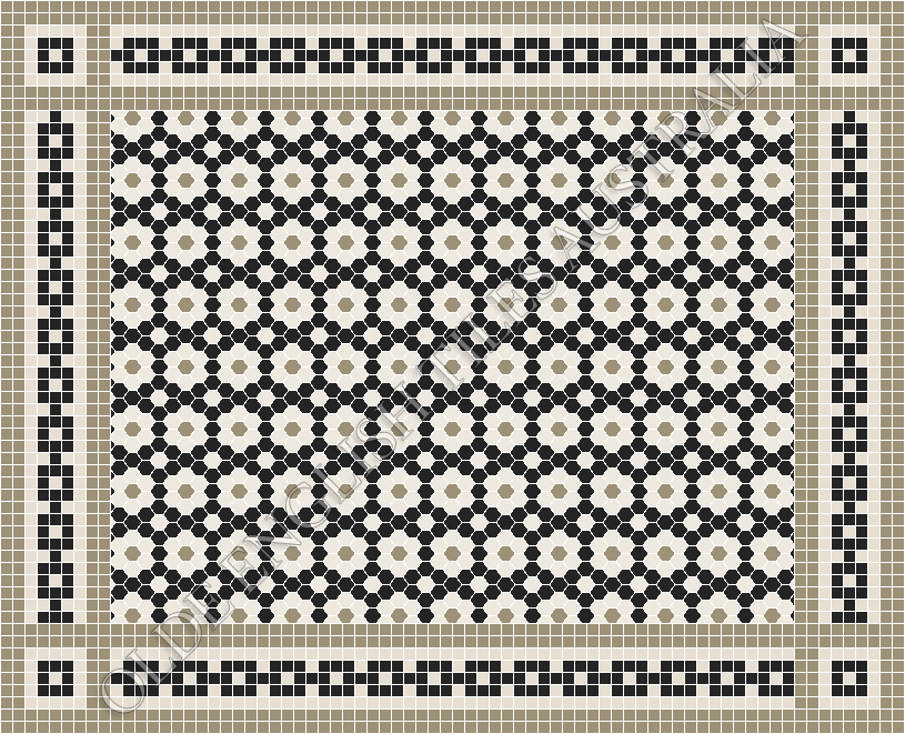  - Palasade 25 Black with White and Light Grey Pattern