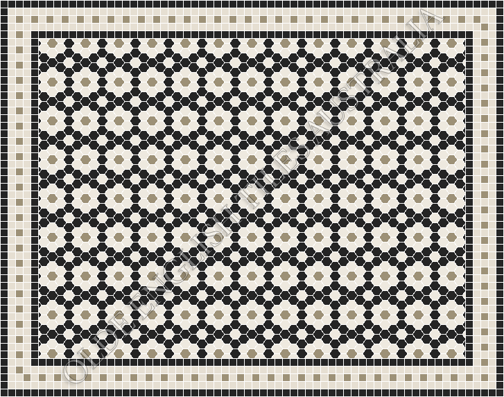  - Palasade 25 Black with White and Light Grey Pattern