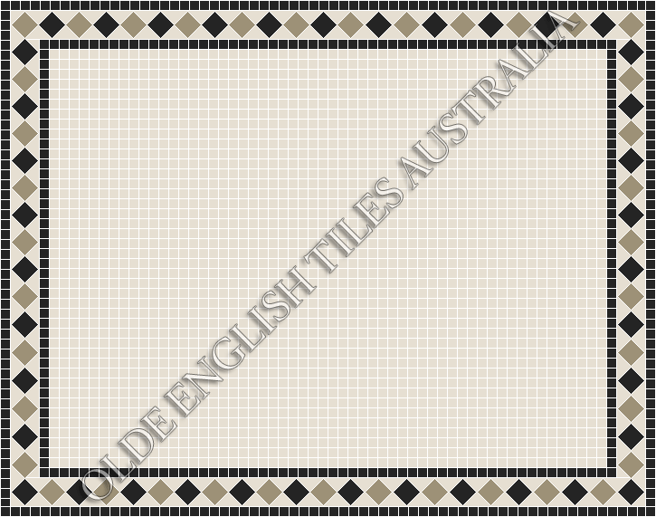 - Plain Square 20 White Mosaics