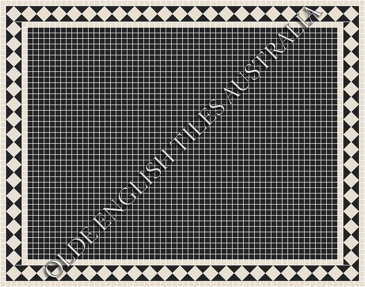 Plain Mosaics - Plain Square 20 Black Mosaics