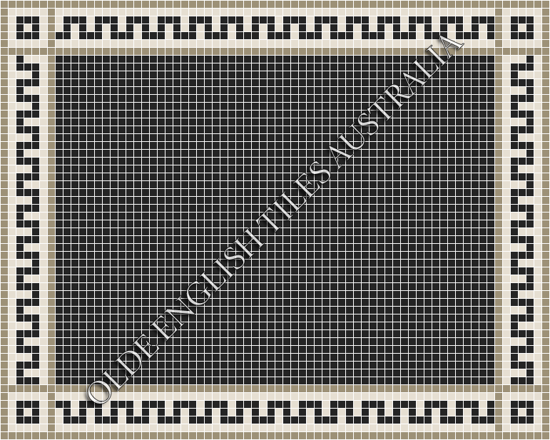  - Plain Square 20 Black Mosaics