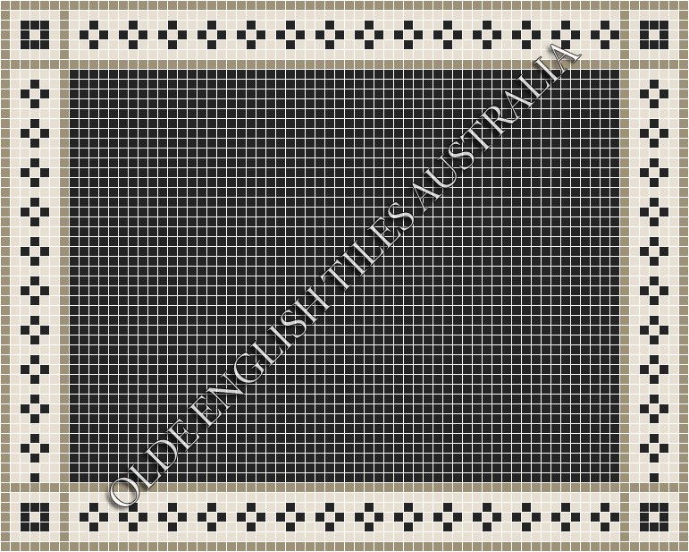  - Plain Square 20 Black Mosaics