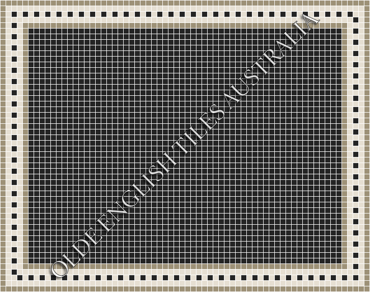  - Plain Square 20 Black Mosaics