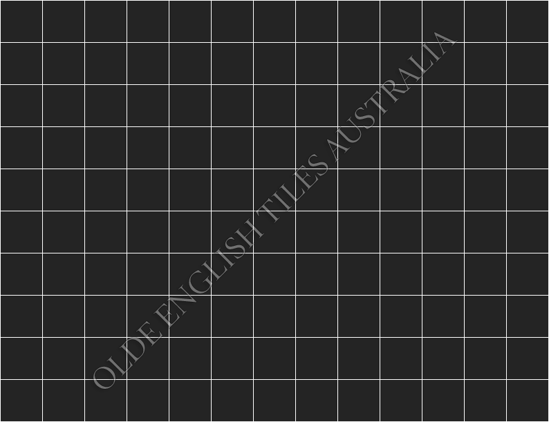 Plain Mosaics - Plain Square 20 Black Mosaics