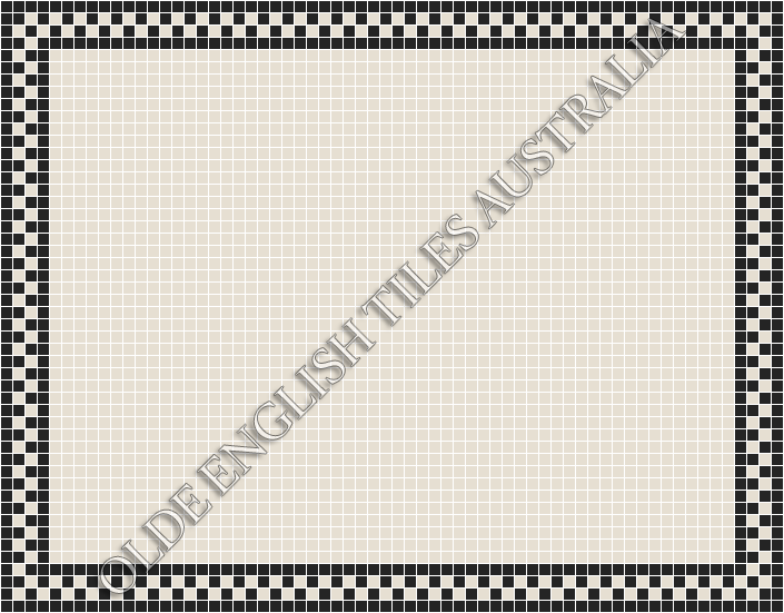  - Plain Square 20 White Mosaics
