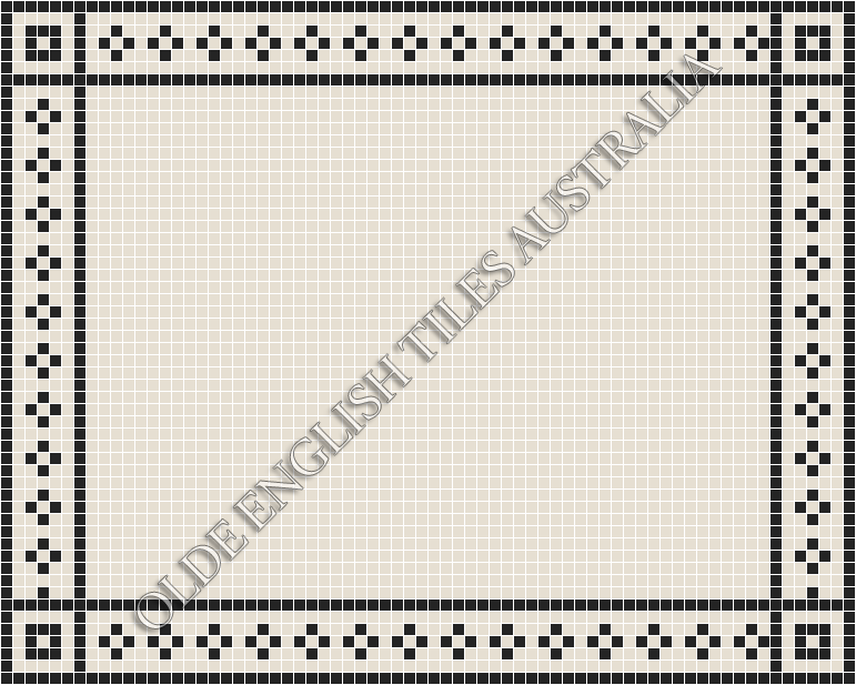  - Plain Square 20 White Mosaics