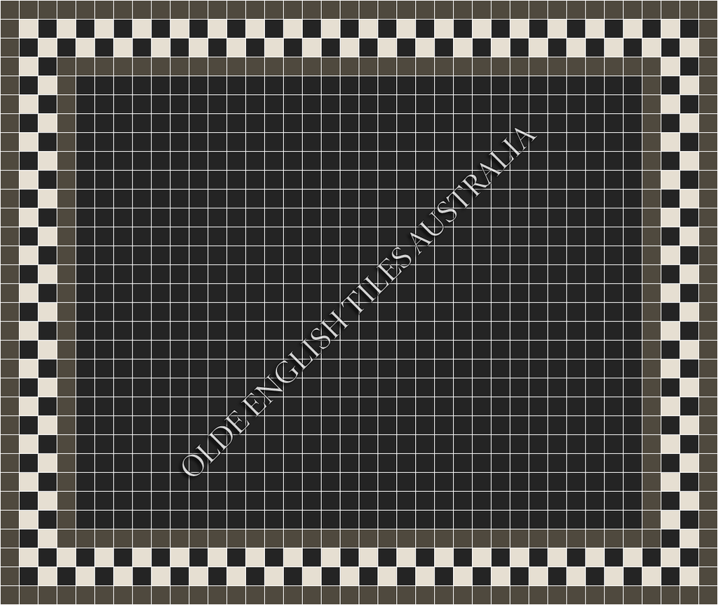  - Plain Square 50 Black Mosaics