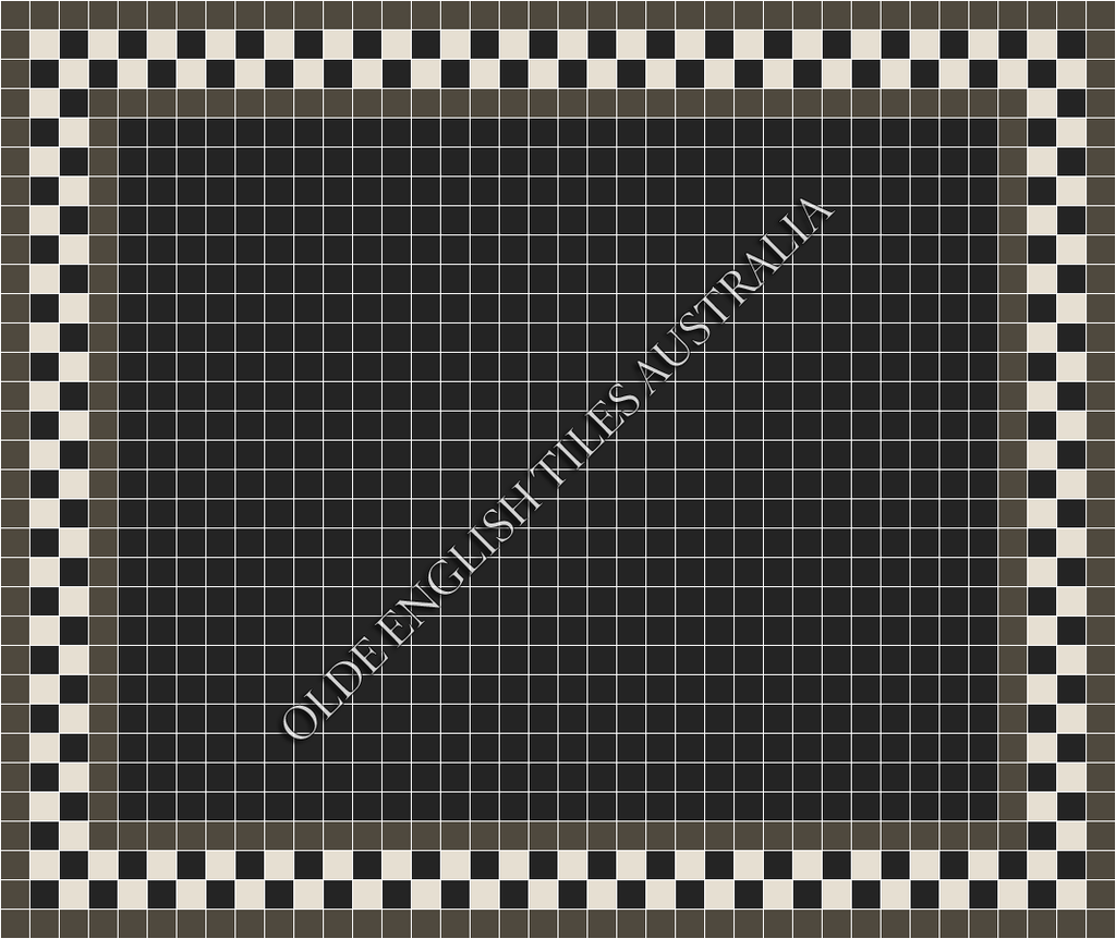 Plain Mosaics - Plain Square 50 Black Mosaics
