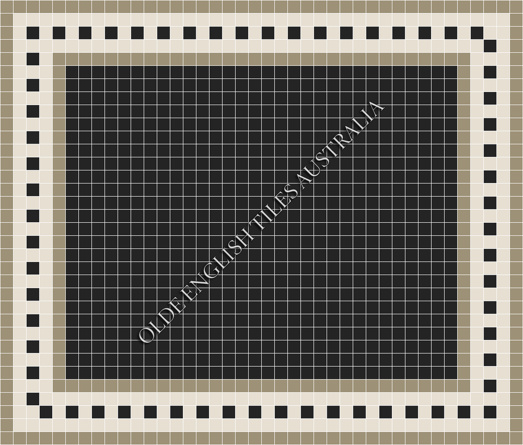  - Plain Square 50 Black Mosaics