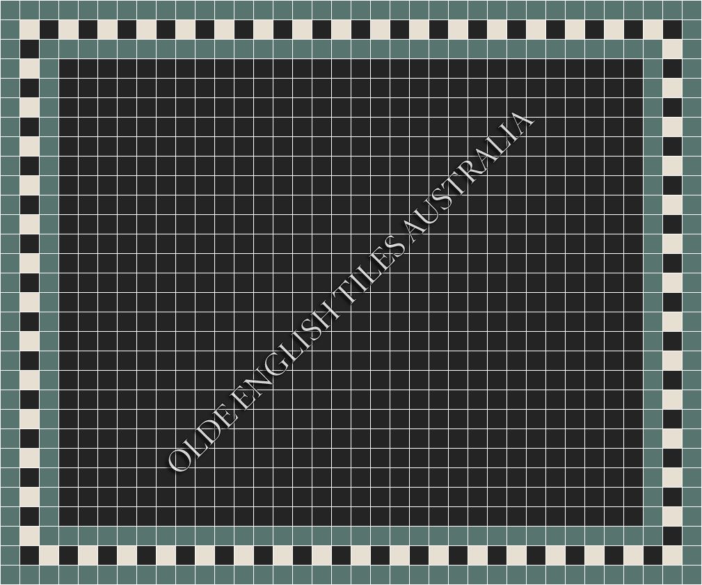  - Plain Square 50 Black Mosaics