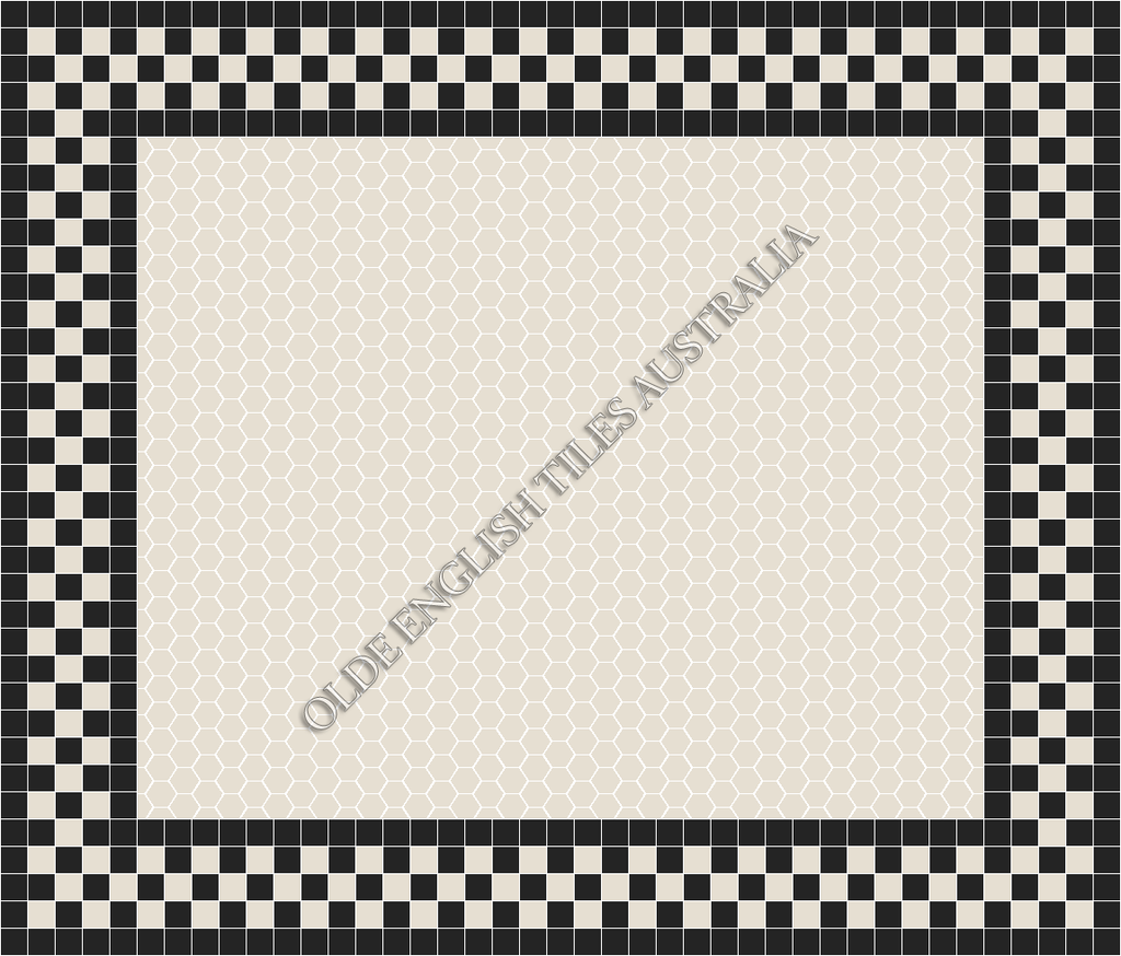 Plain Mosaics - Plain Hexagon 50 White Mosaics
