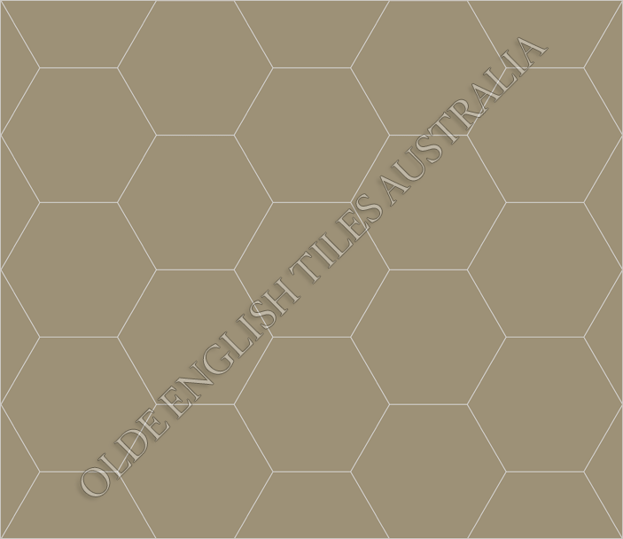 Mosaic Tiles -  Plain Hexagon 50 Light Grey Mosaics