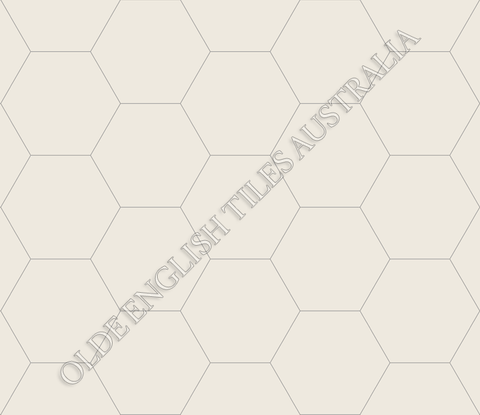 Plain Hexagon 50 White Mosaics