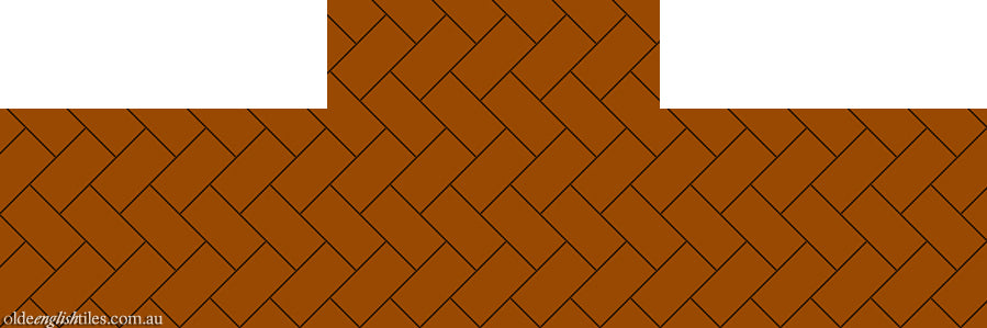 Fireplace and Hearth tiles -  Herringbone - Option 3