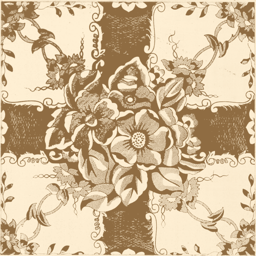 Victorian & Federation Wall Tiles Square - Ribbon Rose