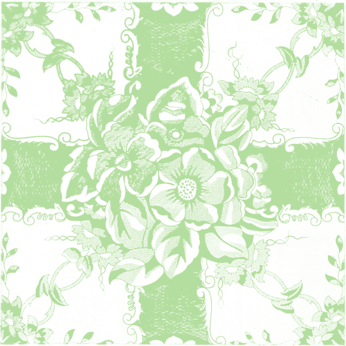 Victorian & Federation Wall Tiles Square - Ribbon Rose