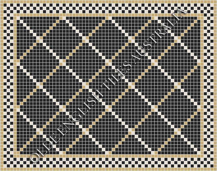  - Ritz 20 Multi Black with White and Linen Pattern