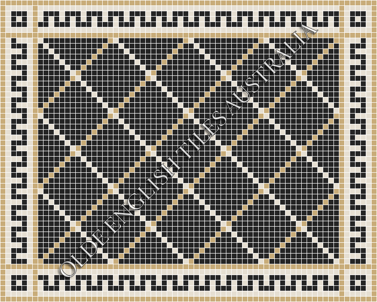  - Ritz 20 Multi Black with White and Linen Pattern
