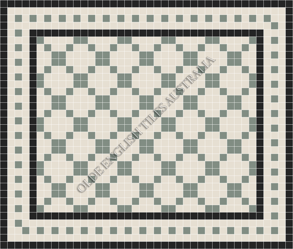  - Ritz 50 White with Light Green Pattern