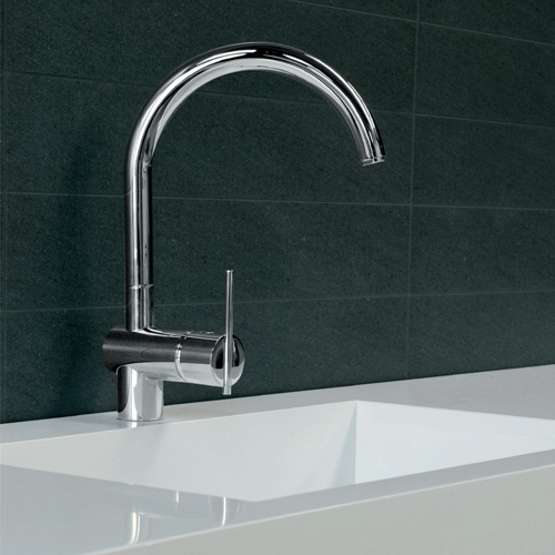 Spin Sink Mixer with high arch spout