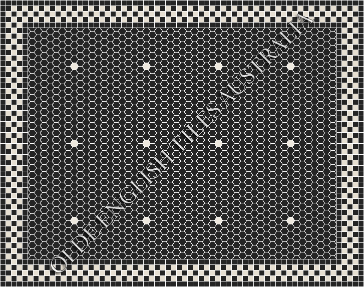 - Tiffany 25 Black with White Pattern