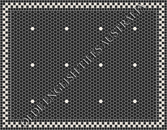  - Tiffany 25 Black with White Pattern