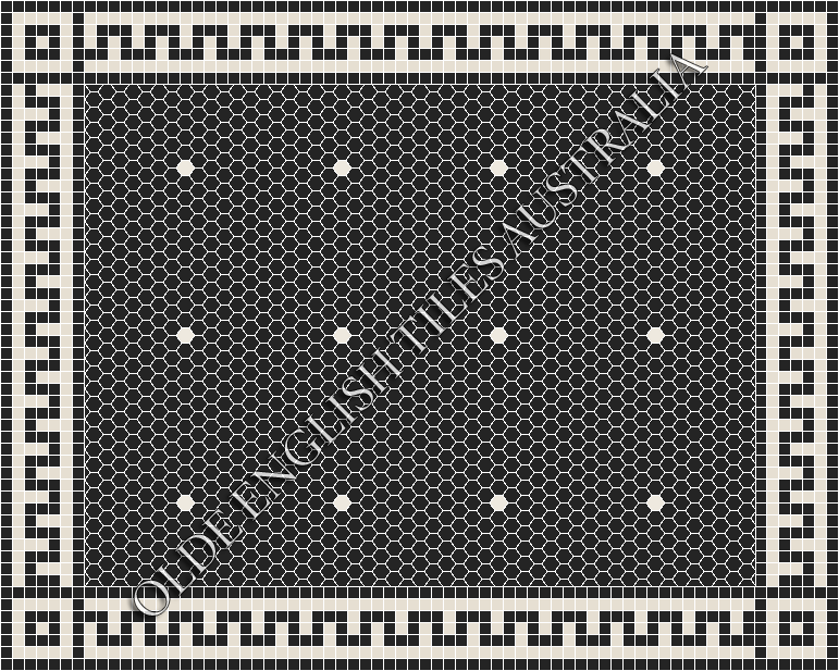  - Tiffany 25 Black with White Pattern