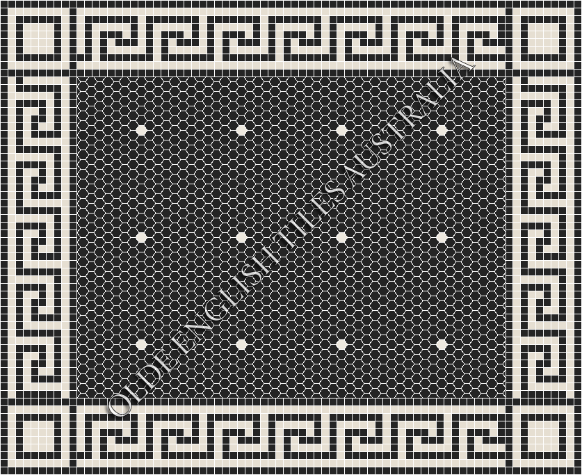  - Tiffany 25 Black with White Pattern