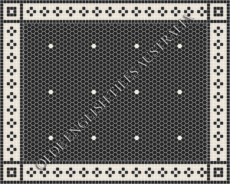  - Tiffany 25 Black with White Pattern