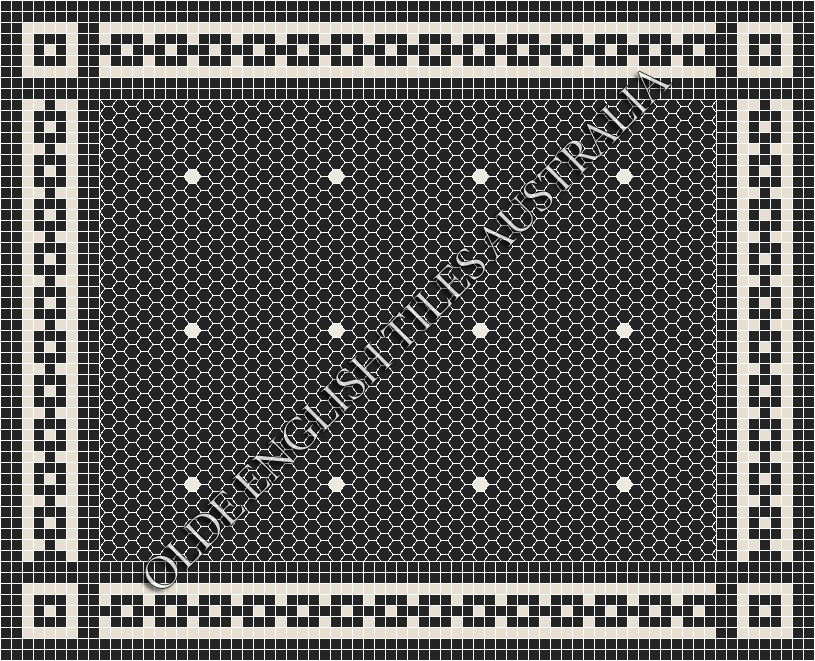  - Tiffany 25 Black with White Pattern