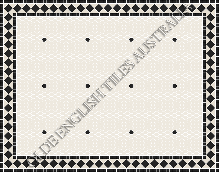  - Tiffany 25 White with Black Pattern