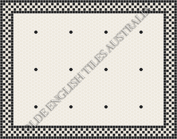  - Tiffany 25 White with Black Pattern