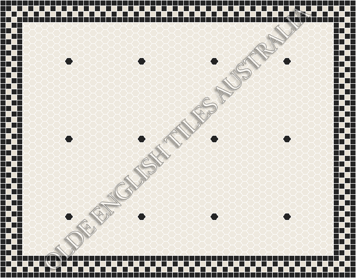 - Tiffany 25 White with Black Pattern