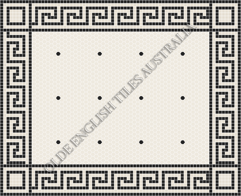  - Tiffany 25 White with Black Pattern