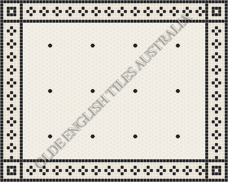  - Tiffany 25 White with Black Pattern