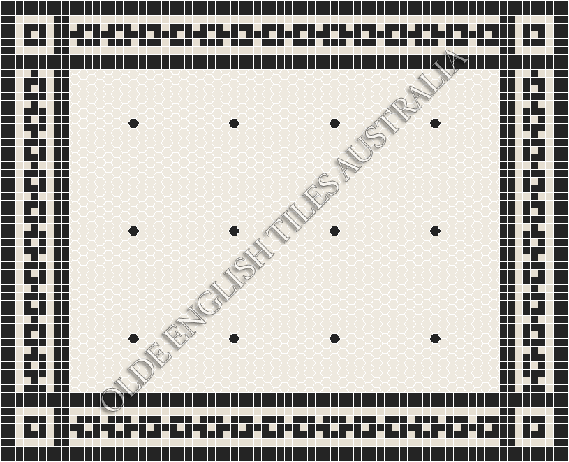  - Tiffany 25 White with Black Pattern