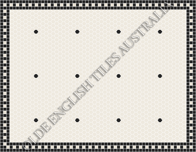  - Tiffany 25 White with Black Pattern