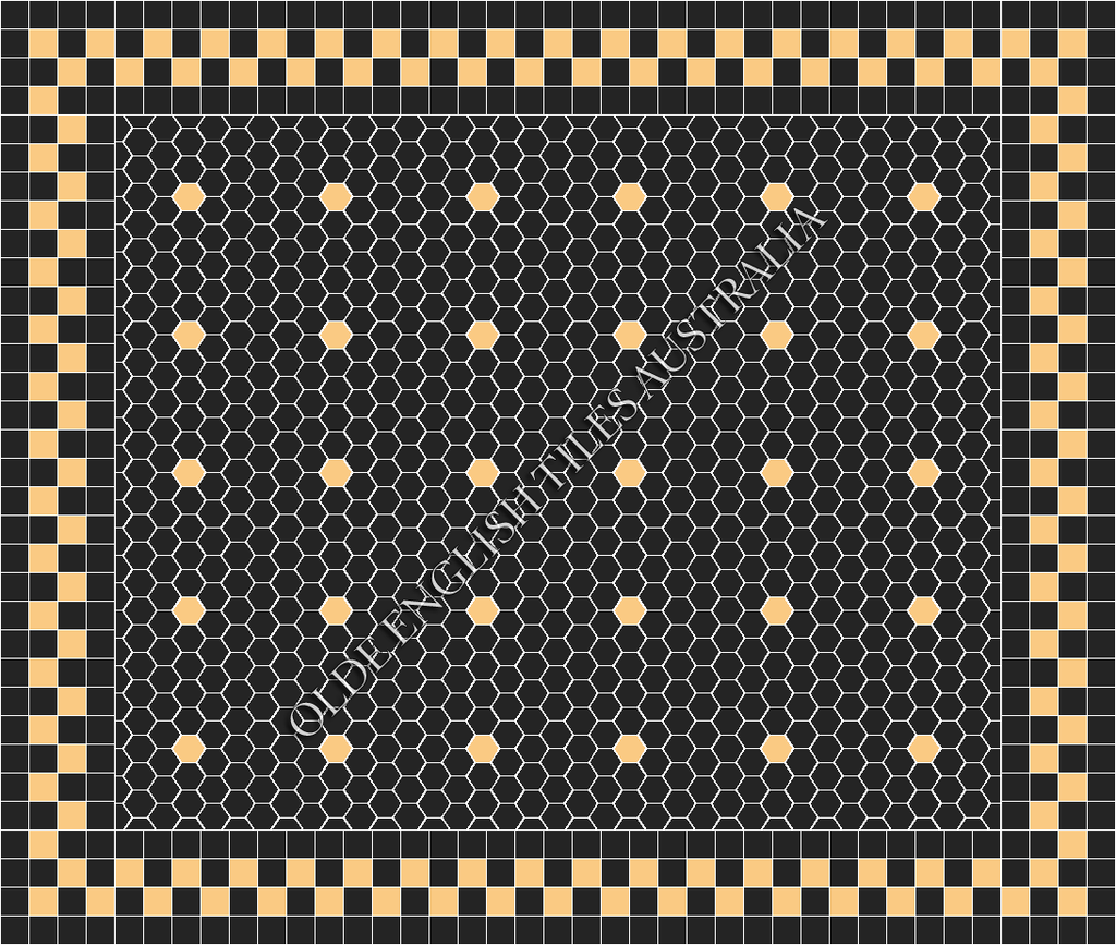  - Tiffany 50 Black with Oatmeal Pattern