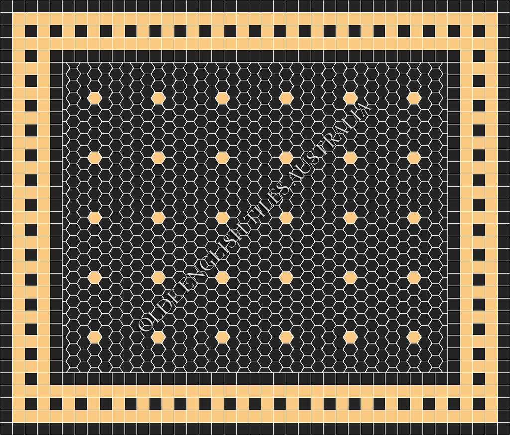 - Tiffany 50 Black with Oatmeal Pattern