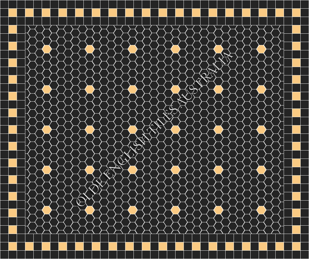  - Tiffany 50 Black with Oatmeal Pattern