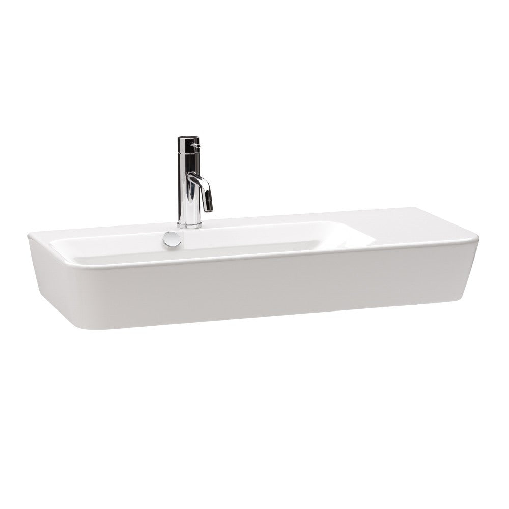  - Emma Square Wall hung or over counter asymmetric Left Hand basin