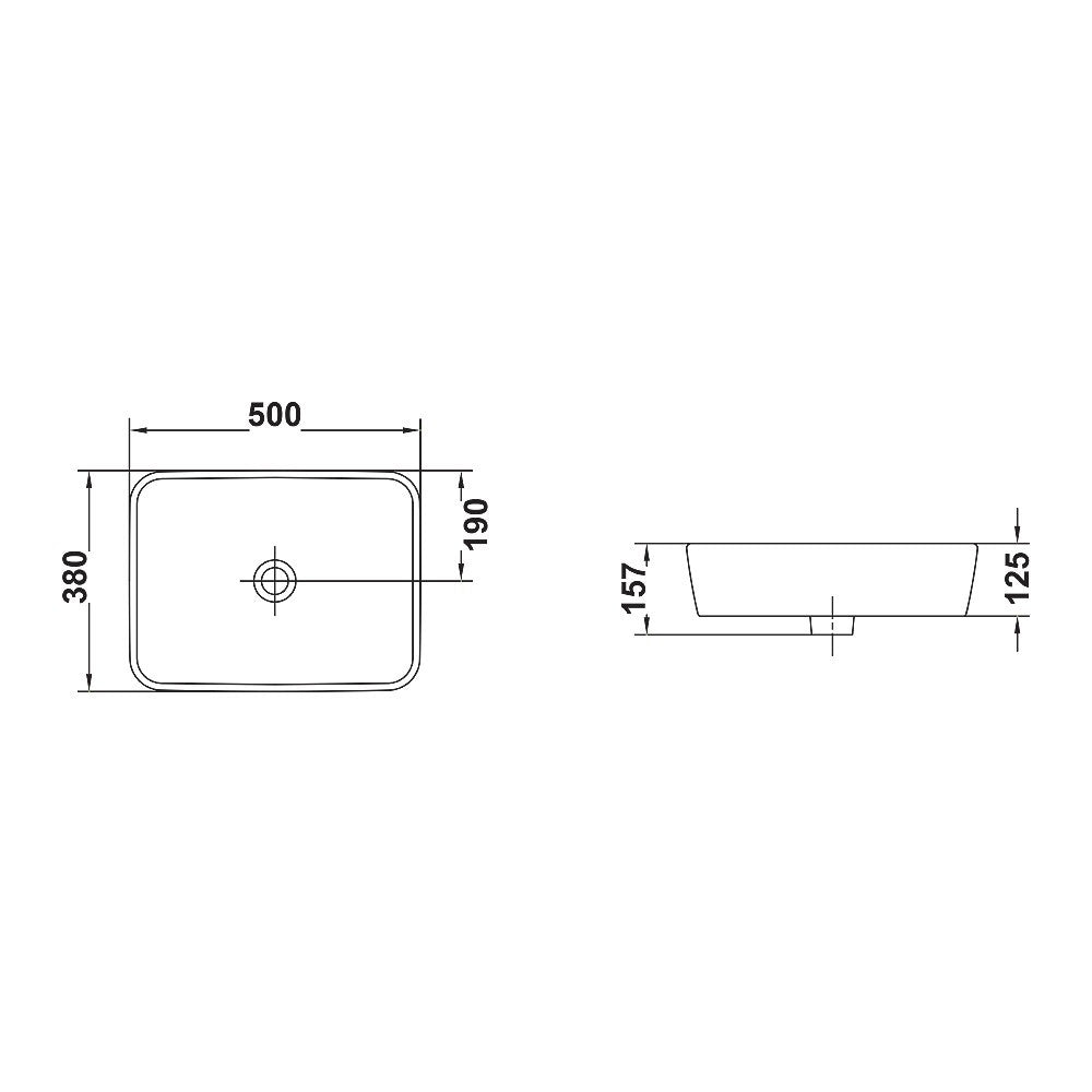  - Emma Square Over counter basin