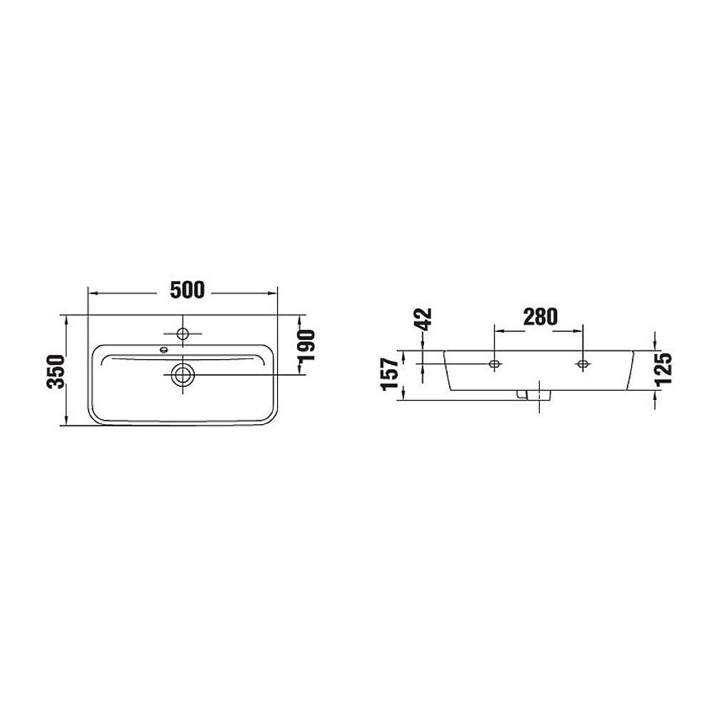  - Emma Square Wall hung or over counter basin