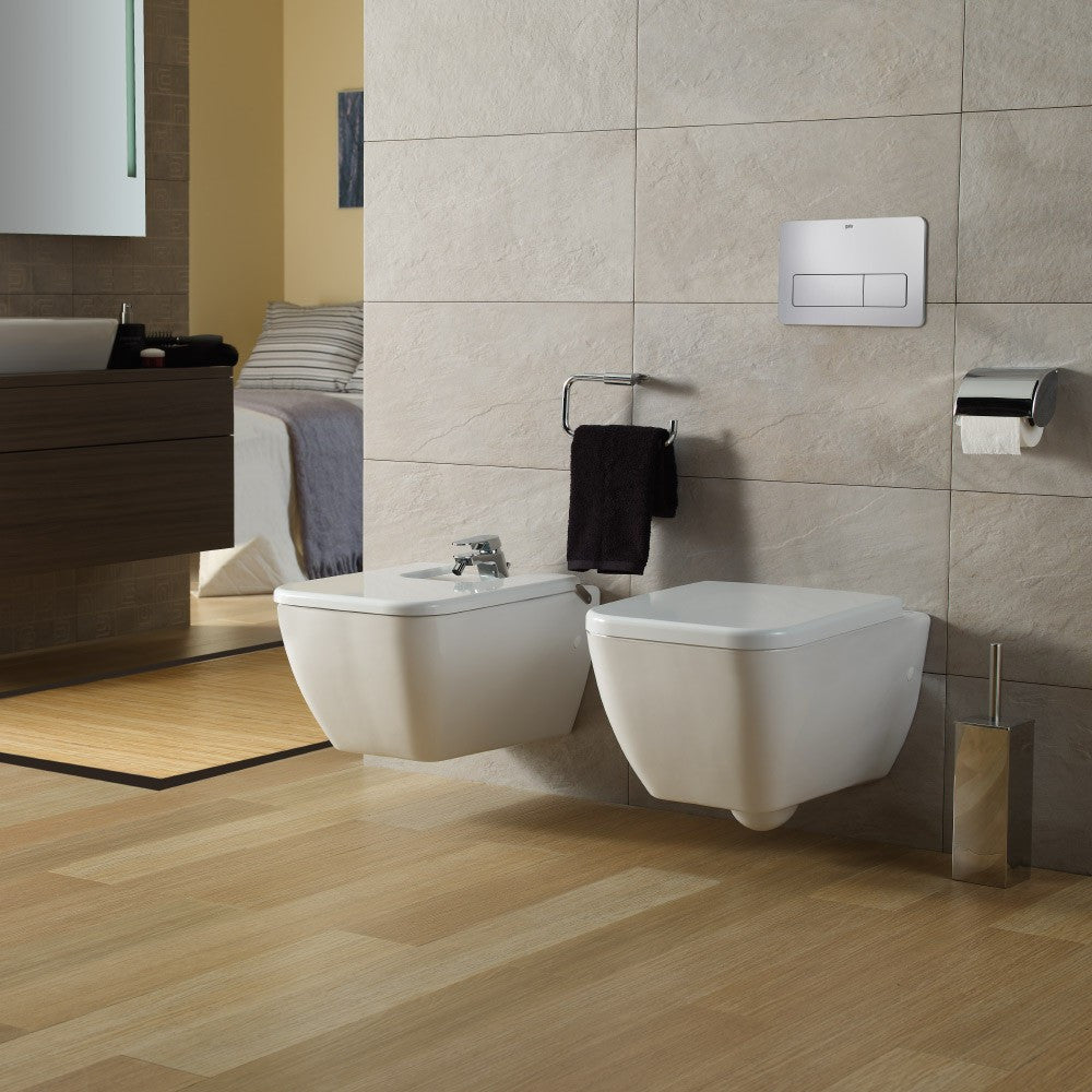  - Emma Square Wall hung Bidet for over rim water supply