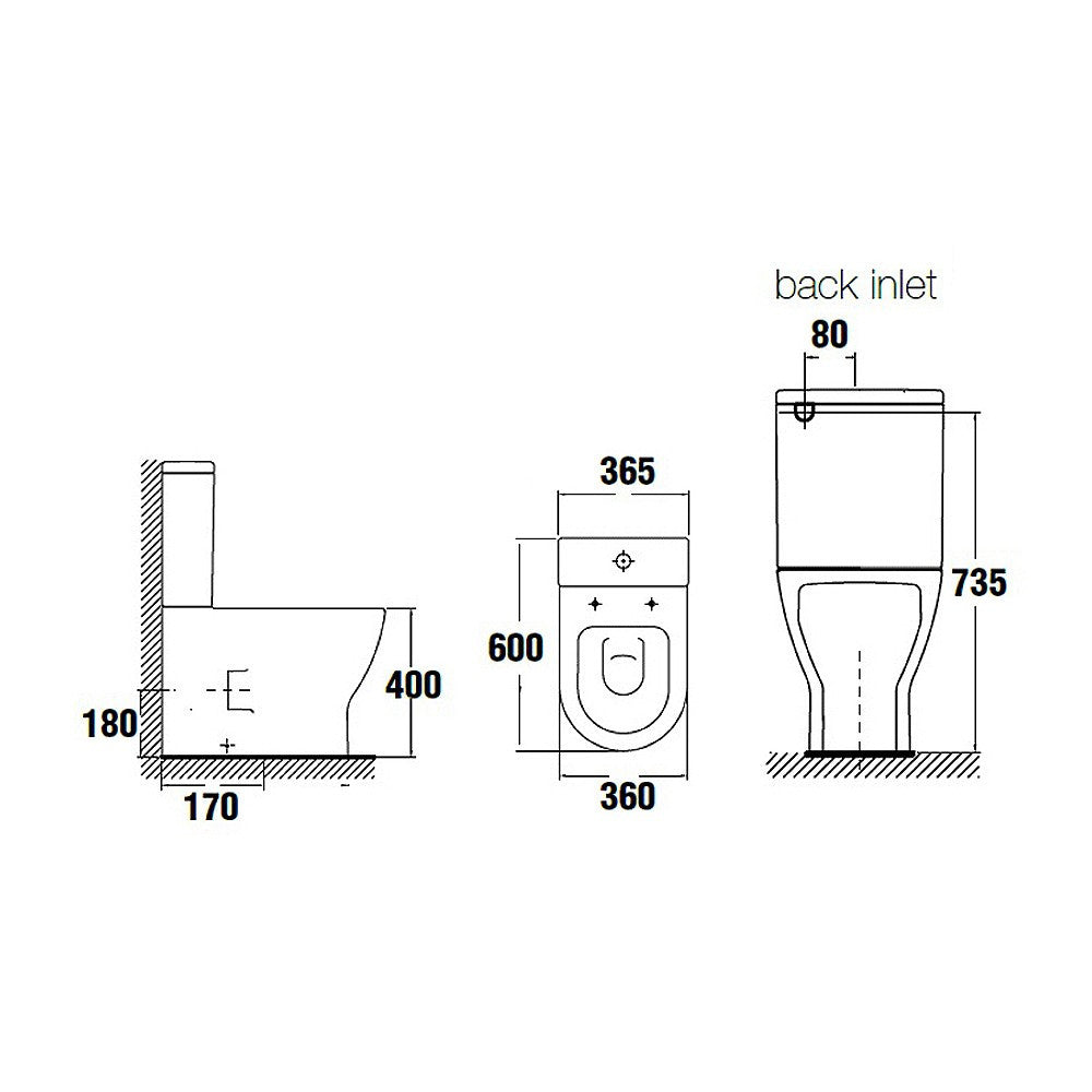  - Emma BTW toilet suite with soft close seat